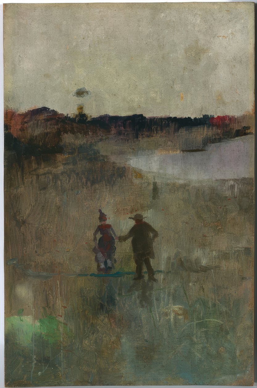 Paesaggio con due piccole figure, Richmond, NSW da Charles Edward Conder