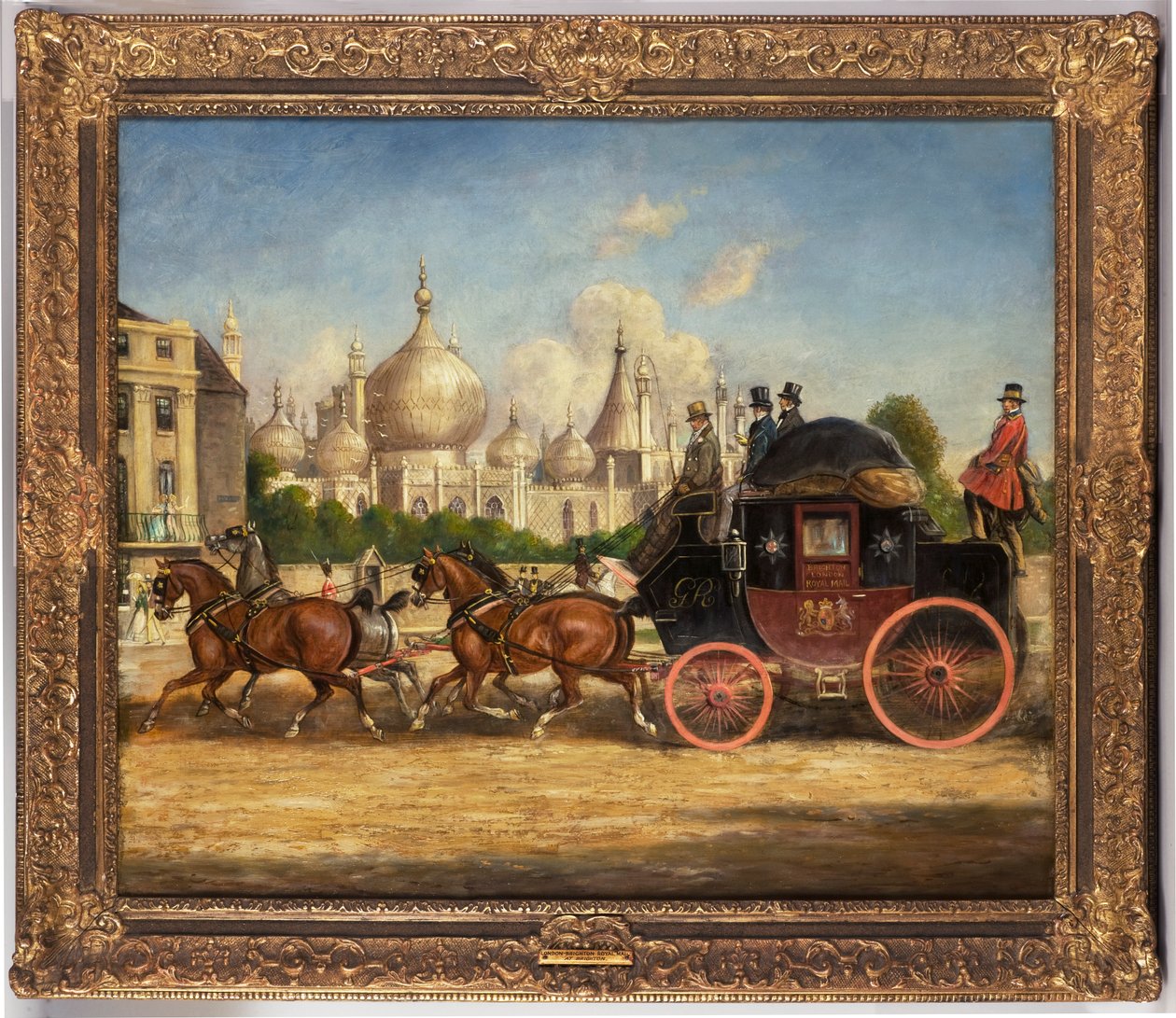 La carrozza postale Londra-Brighton davanti al Royal Pavilion, Brighton da Charles Cooper Henderson
