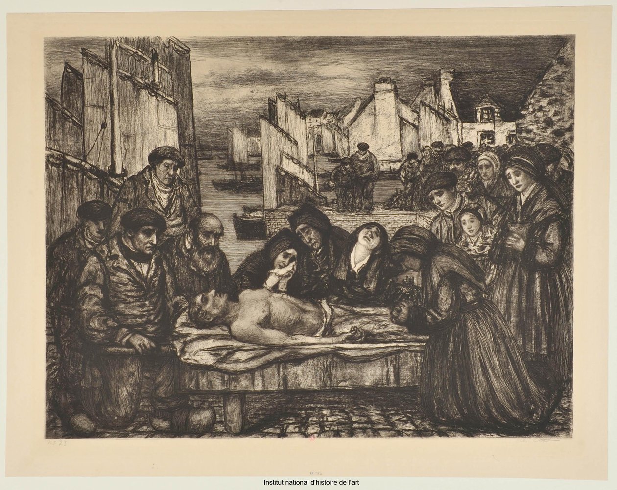 Dolore nel paese del mare o Le vittime del mare (prova b) da Charles Cottet