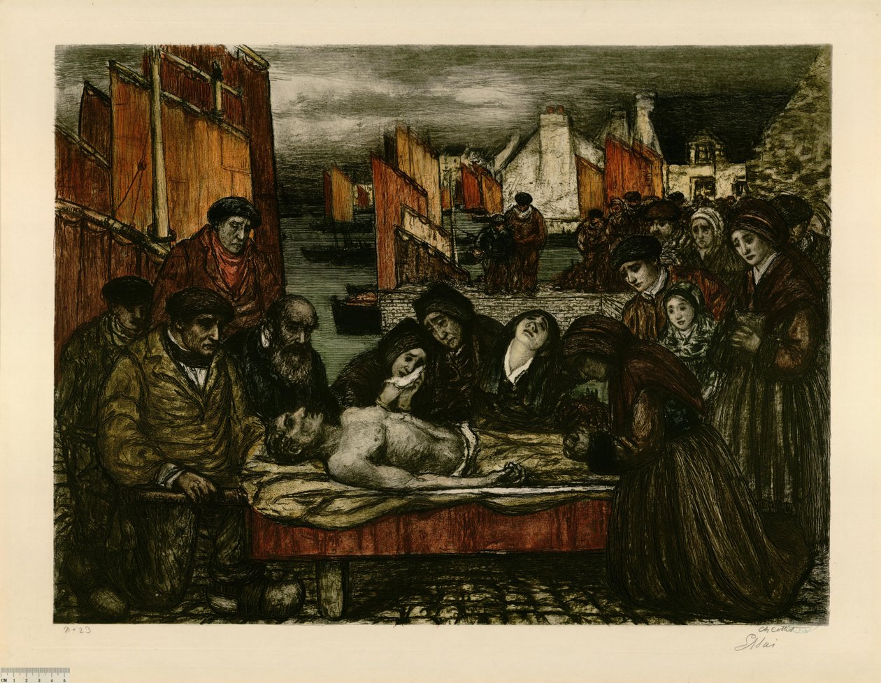 Dolore nella terra del mare o Le vittime del mare (prova c) da Charles Cottet