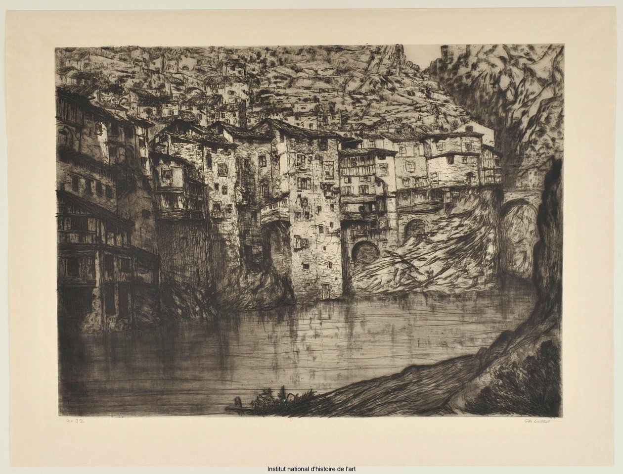 Pont-en-Royans (tavola grande) (prova a) da Charles Cottet