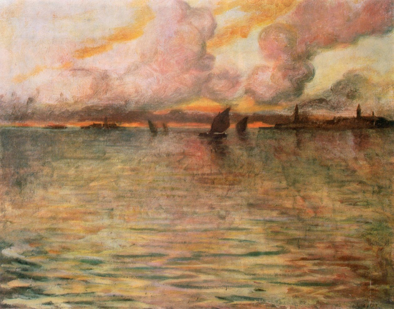 Paesaggio marino con vista lontana di Venezia, 1896 da Charles Cottet