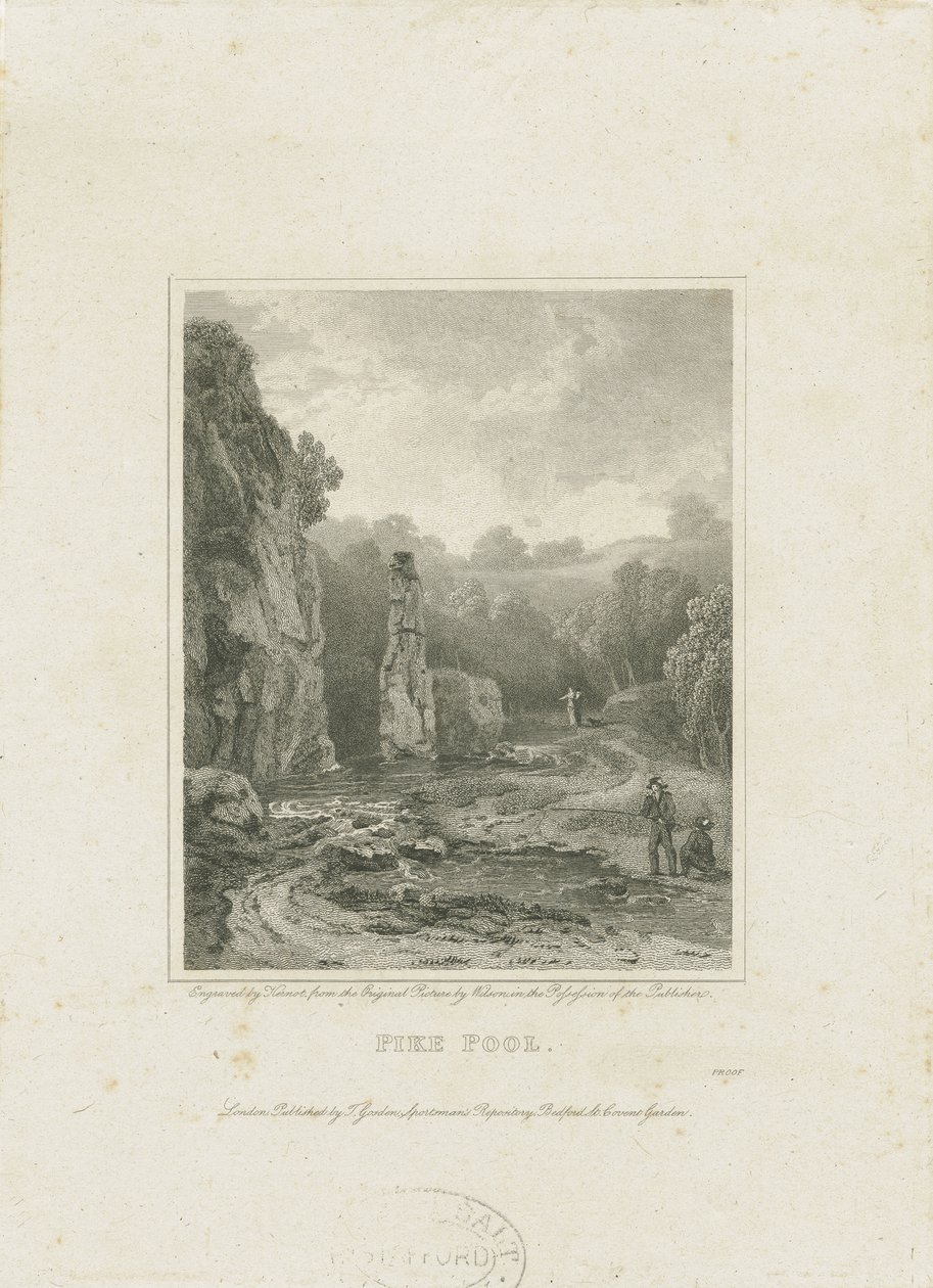 Dovedale - Casa di pesca di [Charles] Cotton (incisione) da Charles Cotton