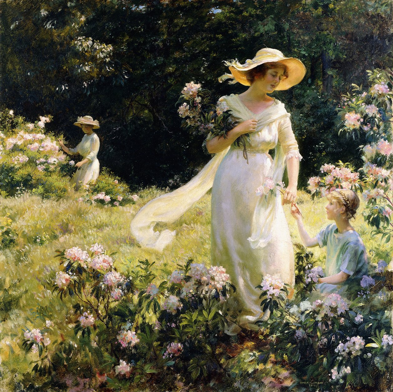 Tra i fiori di alloro da Charles Courtney Curran