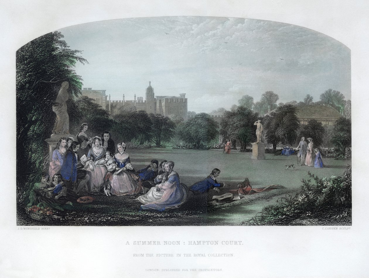 Un Mezzogiorno Estivo: Hampton Court, XIX secolo da Charles Cousen