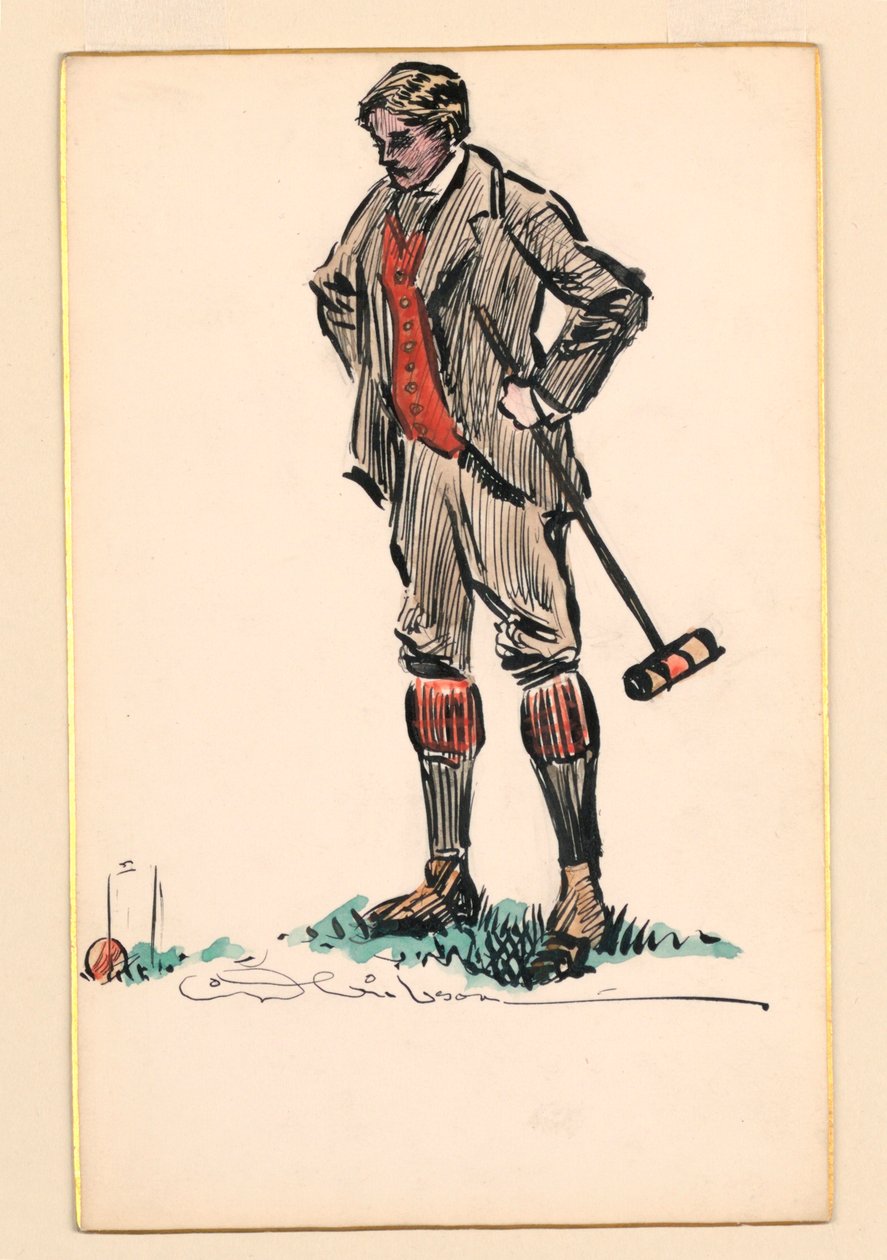 Giocatore di croquet da Charles Dana Gibson
