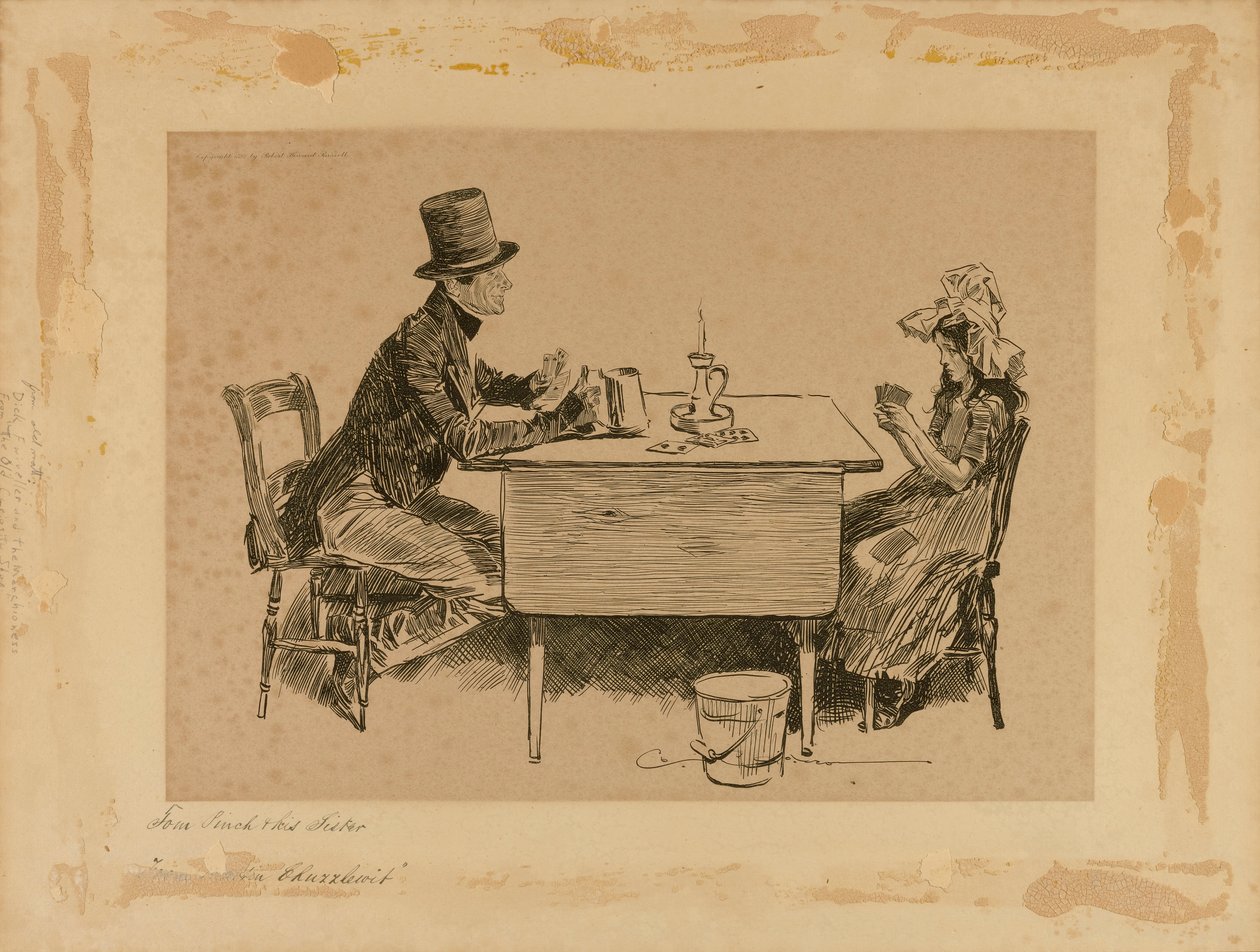 Tom Pinch e sua sorella, da "Martin Chuzzlewit". da Charles Dana Gibson