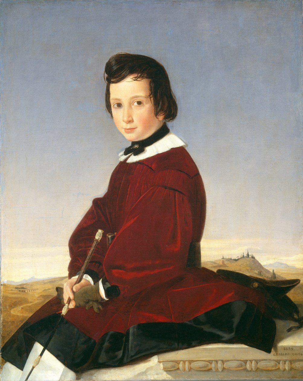 Ritratto di una giovane cavallerizza, 1839 da Charles David
