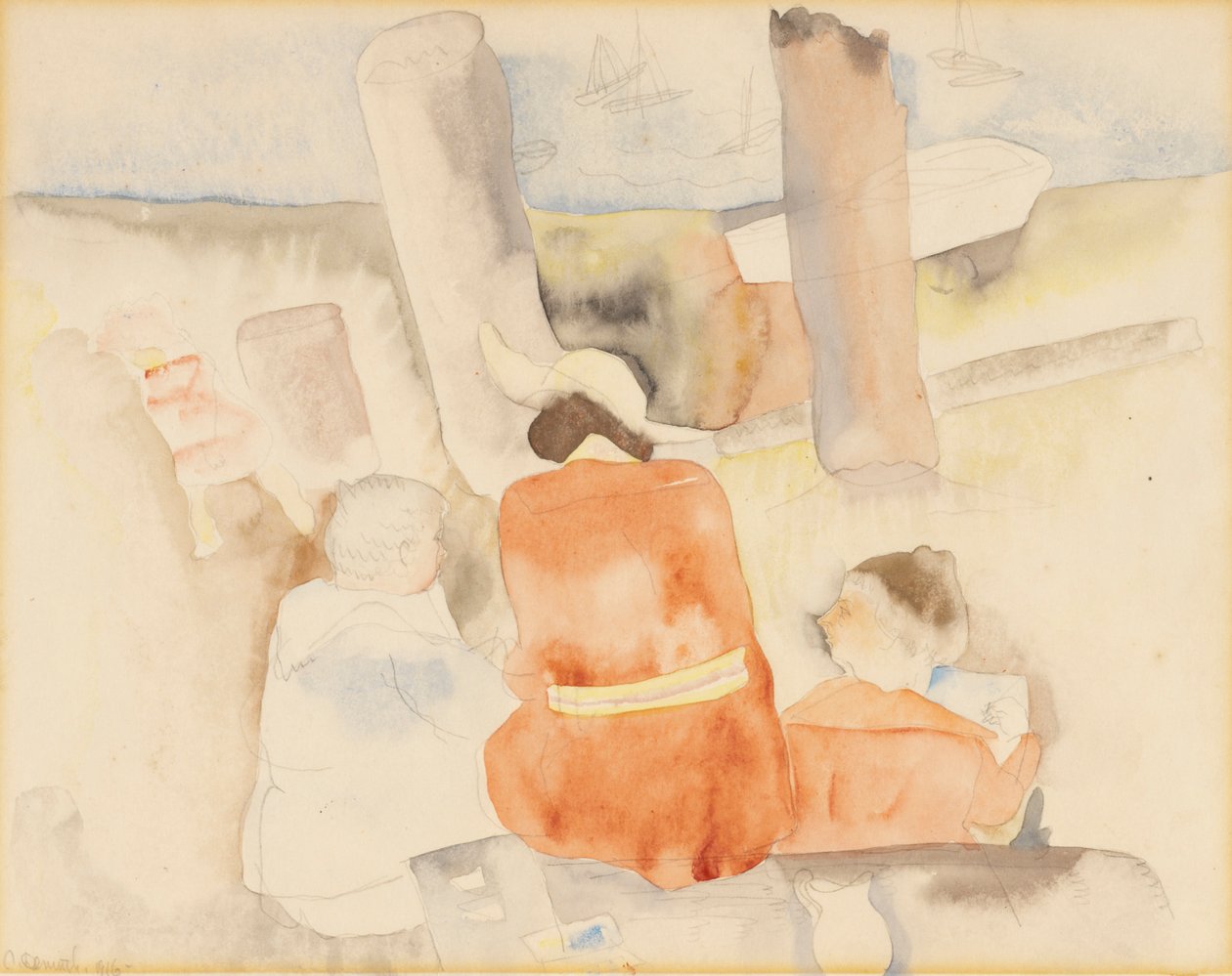Schizzi di tre figure da Charles Demuth