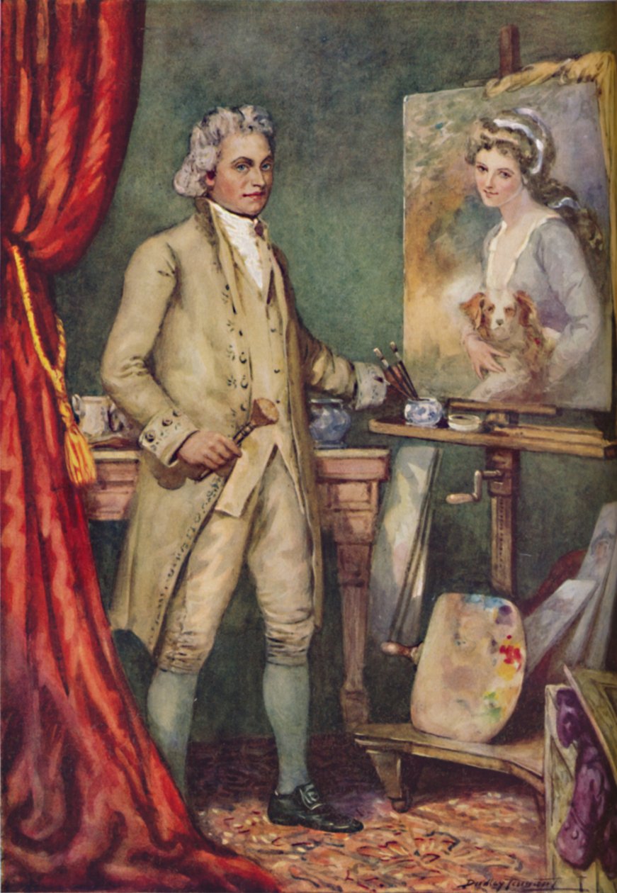 George Romney - Al lavoro su un quadro del suo modello preferito da Charles Dudley Tennant