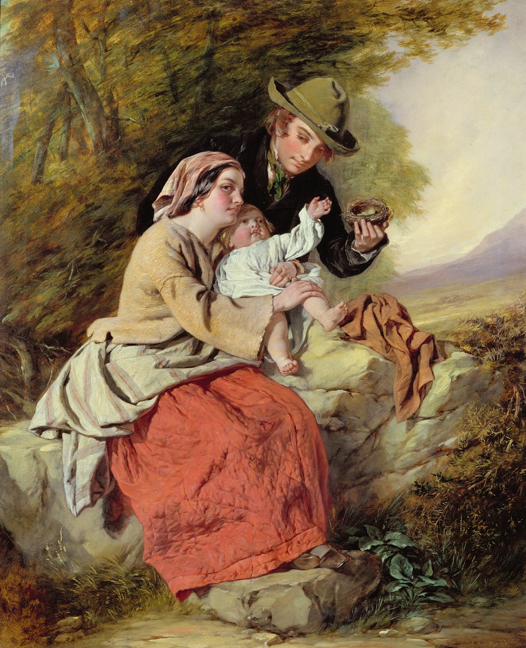 Il nido degli uccelli (olio su tela) da Charles Dukes