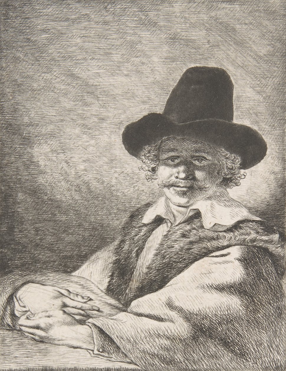 Ritratto di uomo seduto con cappello, 1782 da Charles Echard