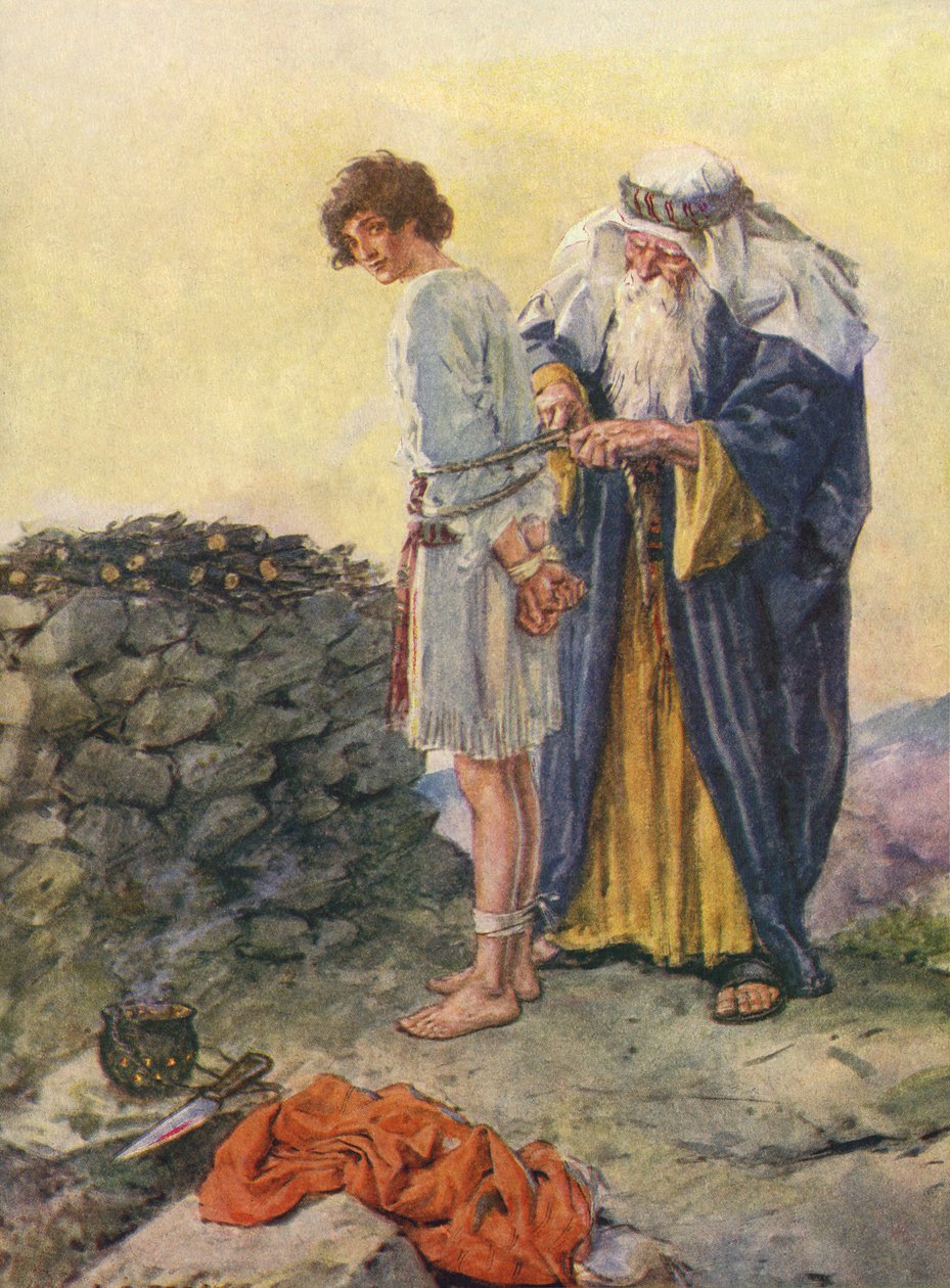 Abramo lega Isacco come sacrificio da Charles Edmund Brock