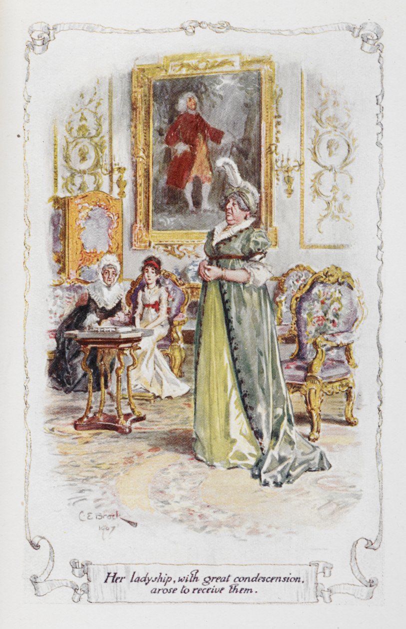 Sua signoria, con grande condiscendenza, si alzò per riceverli, illustrazione di 