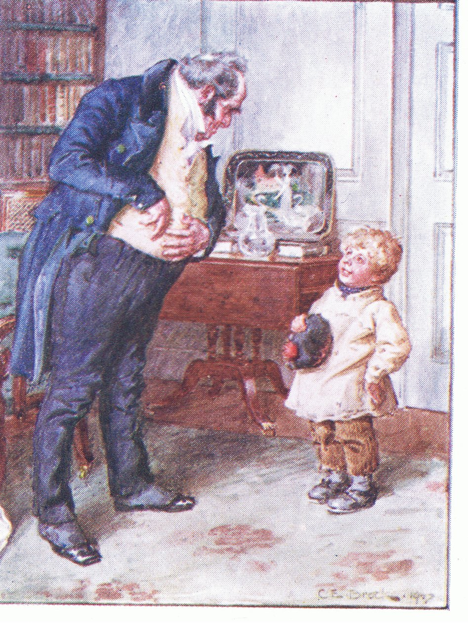 Come sono le tue inclinazioni per sei pence, illustrazione da La Prescrizione del Dottor Marigold, 1910 da Charles Edmund Brock
