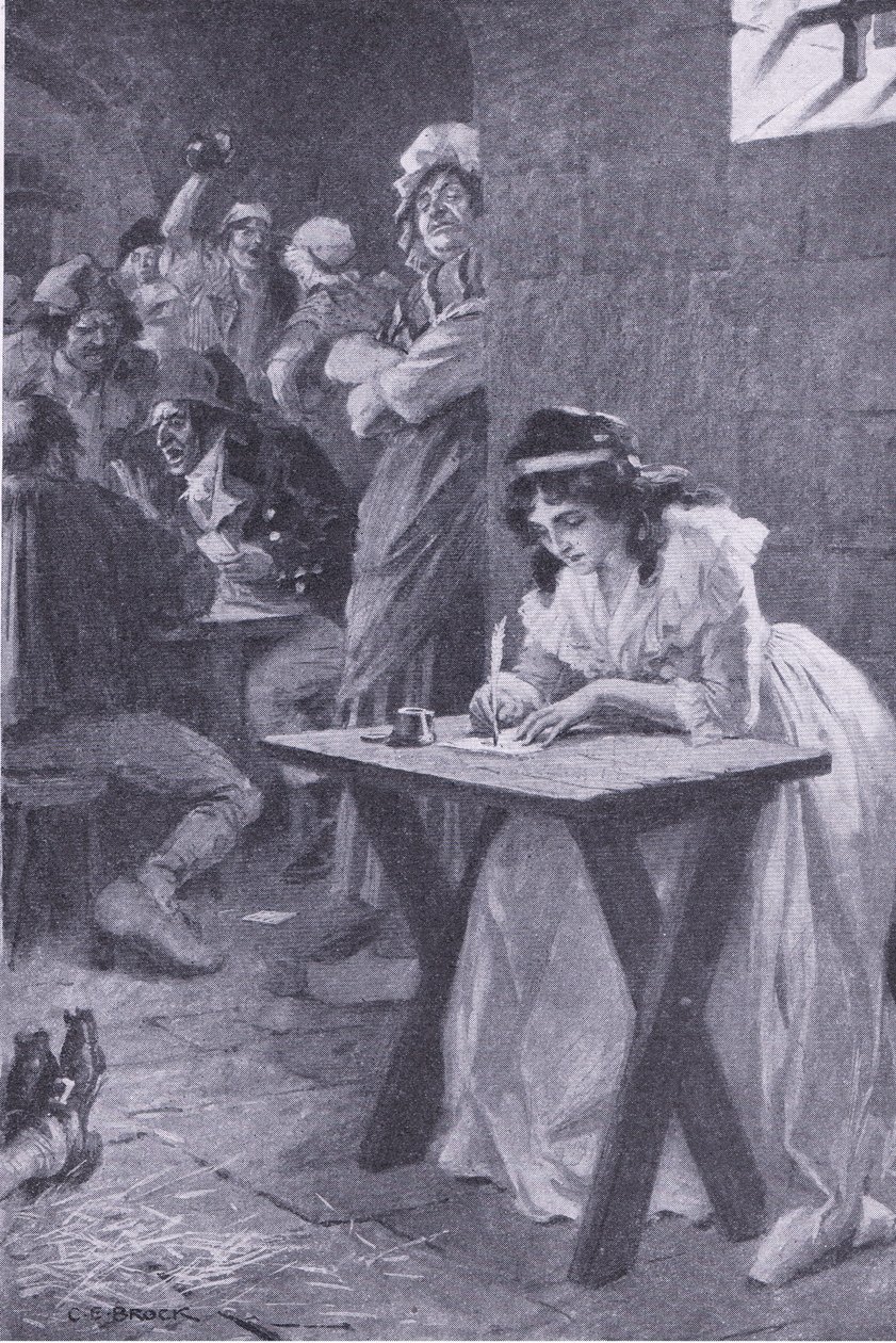 Madame Roland scrive a sua figlia, da My Magazine, pub.1922 da Charles Edmund Brock
