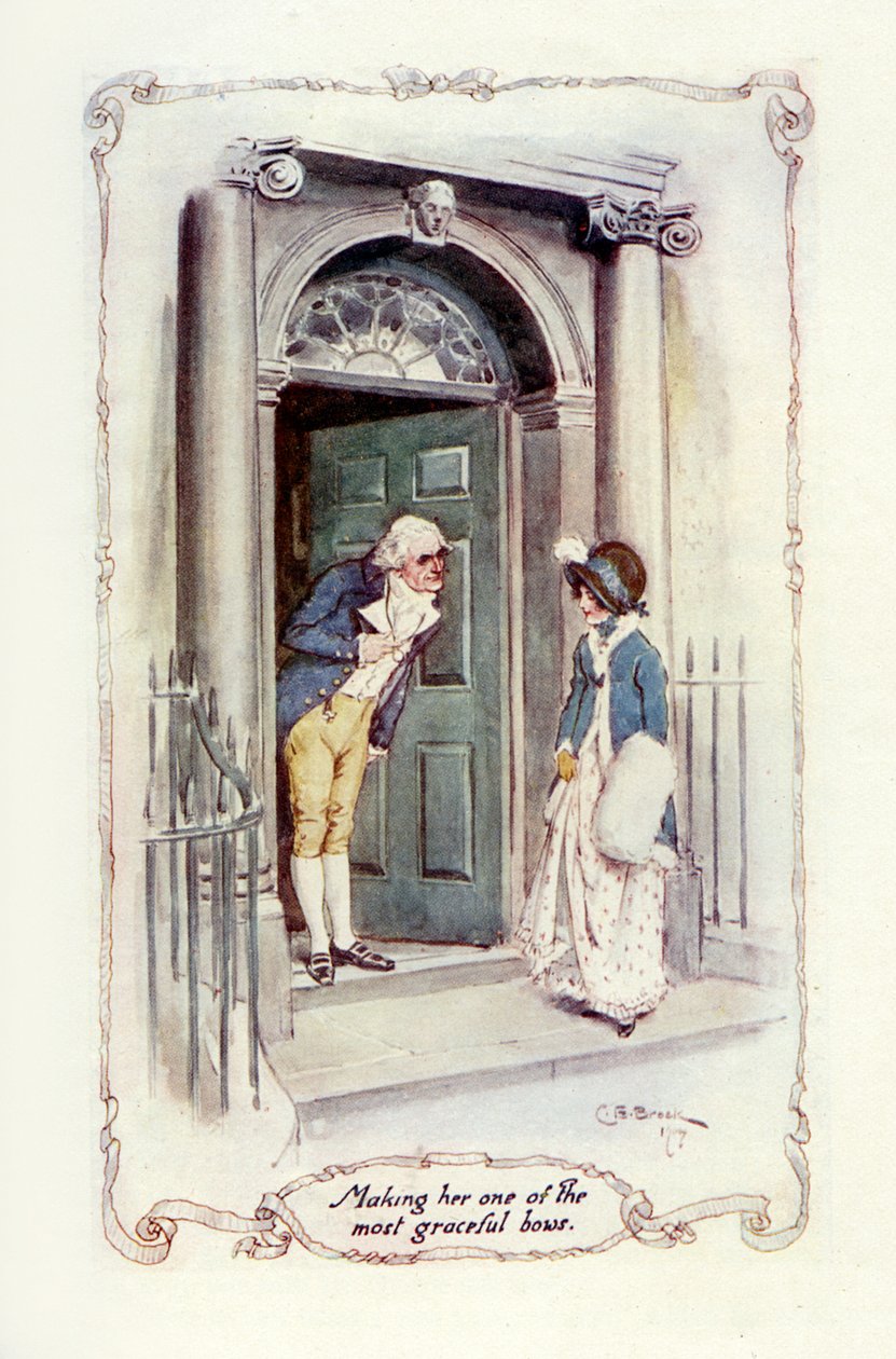 Facendole uno dei suoi inchini più graziosi (illustrazione) da Charles Edmund Brock