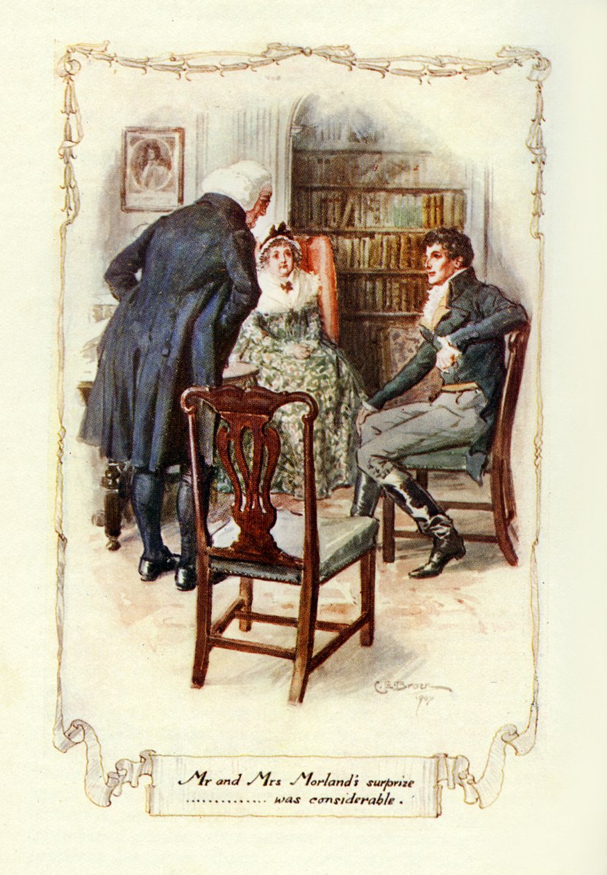 La sorpresa del signor e della signora Morland era considerevole (illustrazione) da Charles Edmund Brock