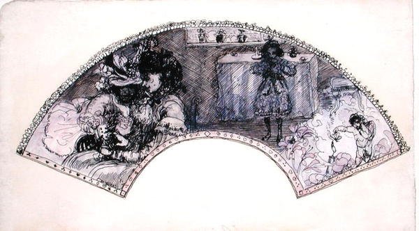 Design del ventaglio (Le Boudoir) da Charles Edward Conder