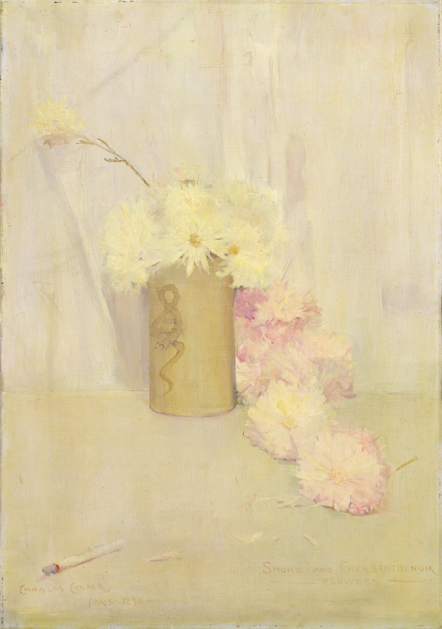 Fumo e fiori di crisantemo da Charles Edward Conder