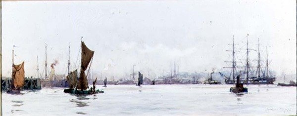 Guardando a ovest da Tilbury da Charles Edward Dixon