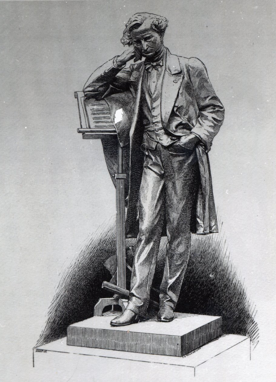 Hector Berlioz, dopo la statua di Alfred Lenoir in Square Vintimille, Parigi, 1886 da Charles Edward Wilson