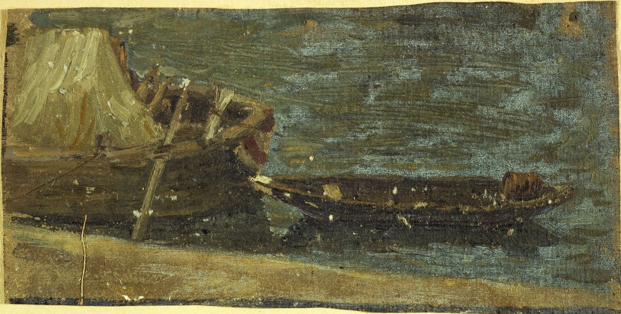Barche ormeggiate, ca. 1870 da Charles Emile Cuisin