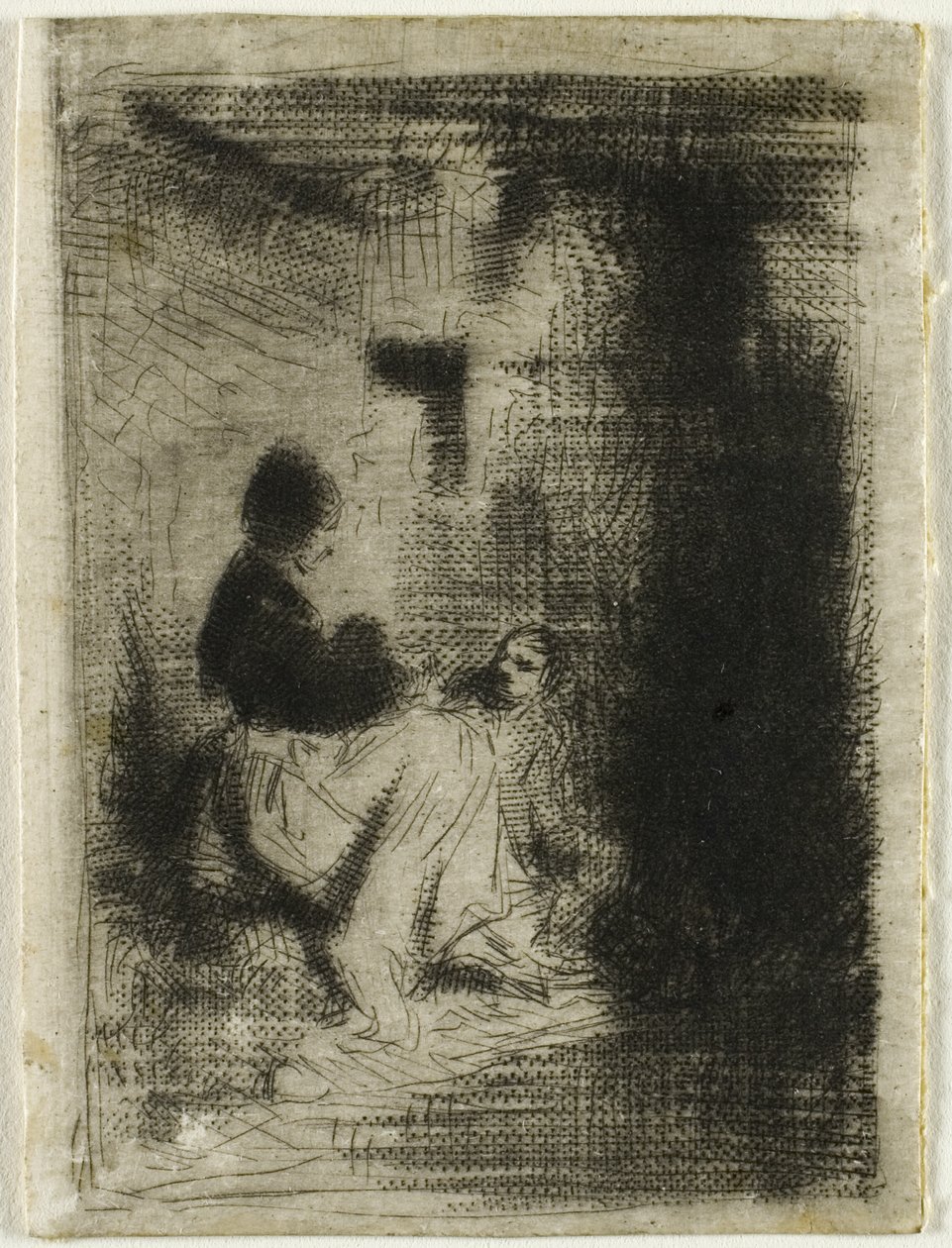 Una donna e il suo bambino da Charles Emile Jacque