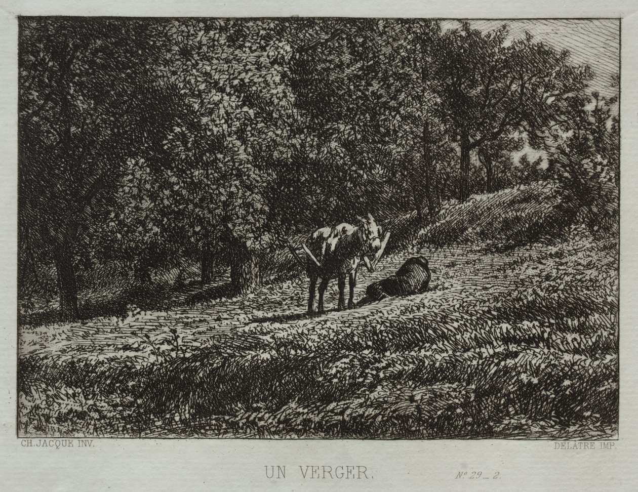 Un frutteto da Charles Emile Jacque