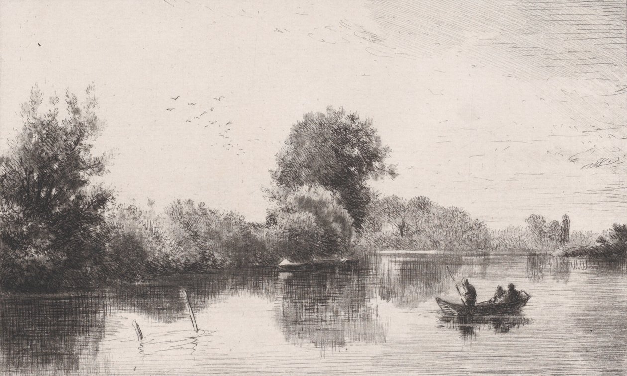 Bordi della Marna da Charles Emile Jacque