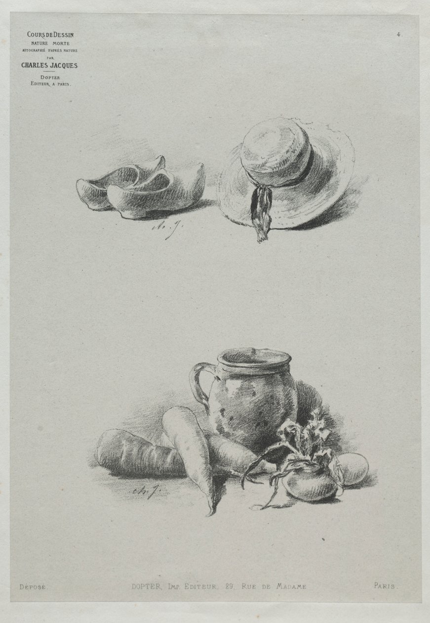 Corso di disegno: No. 4 - Natura morta da Charles Emile Jacque