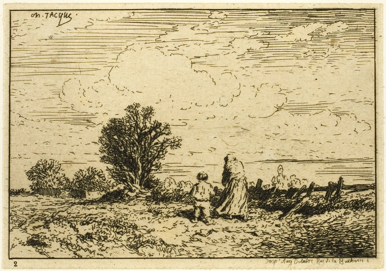 Attraversando il prato da Charles Emile Jacque