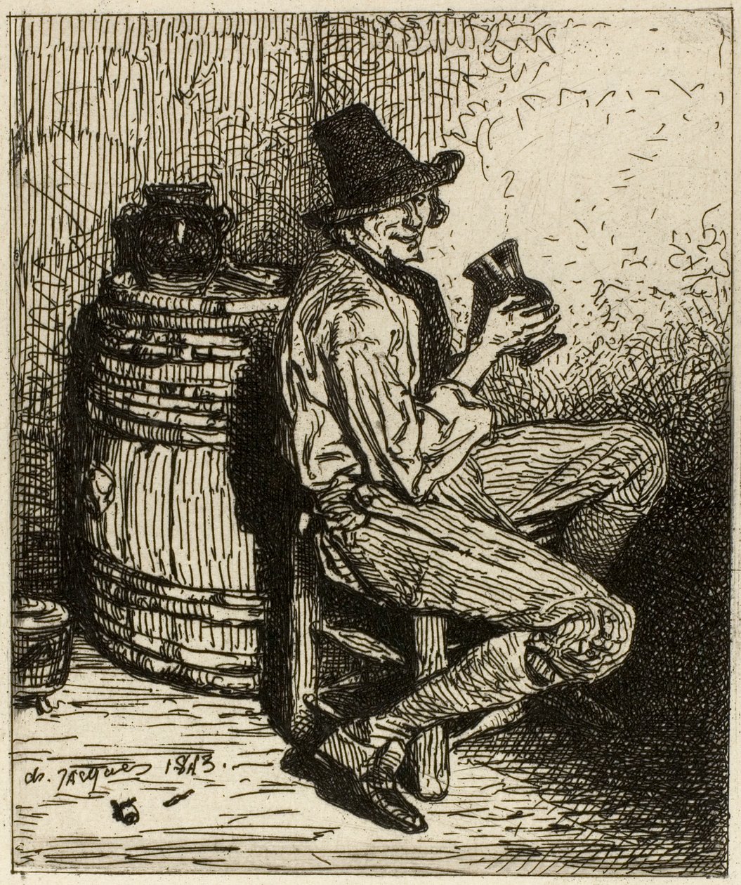 Bevitore da Charles Emile Jacque