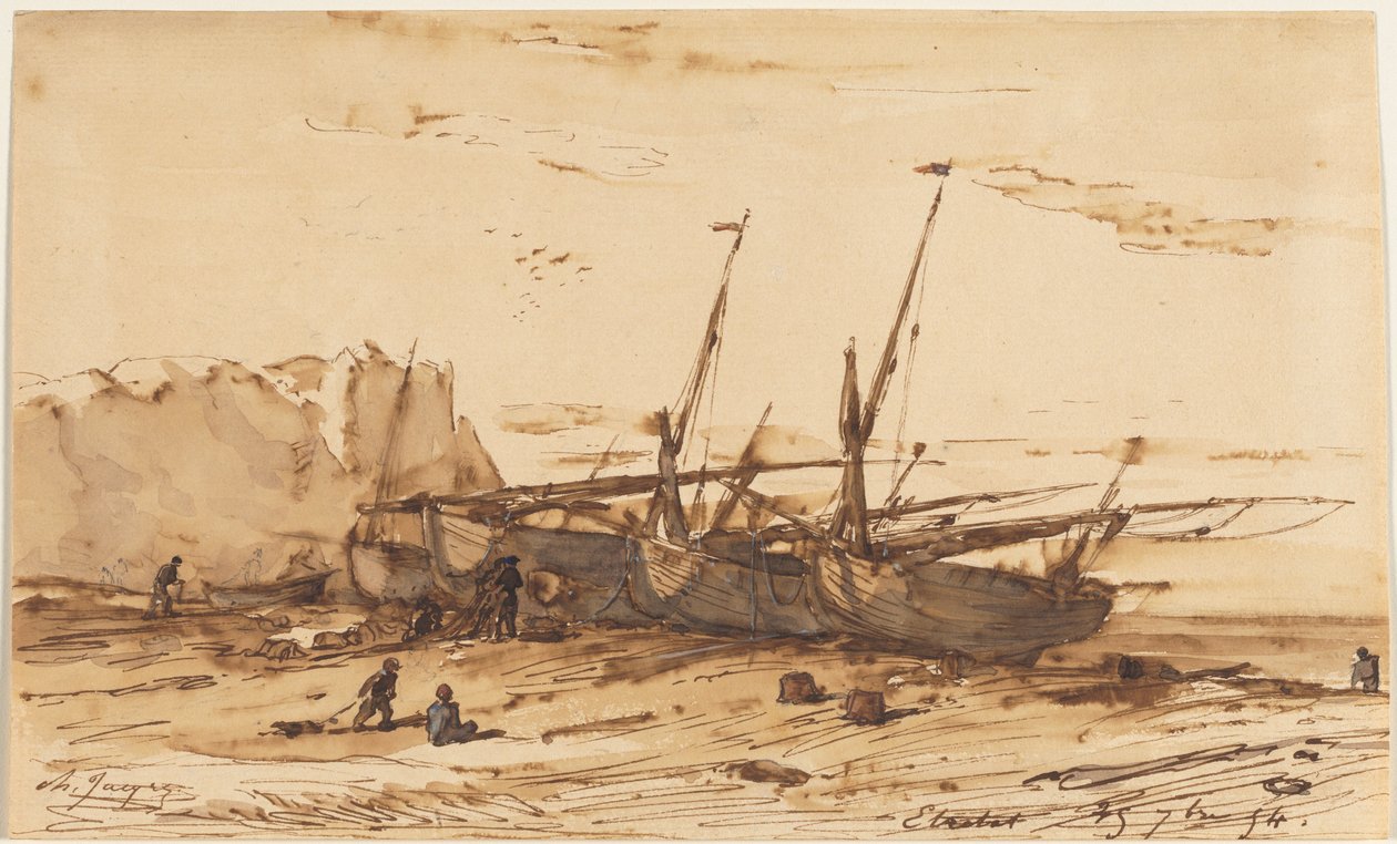 Étretat da Charles Emile Jacque