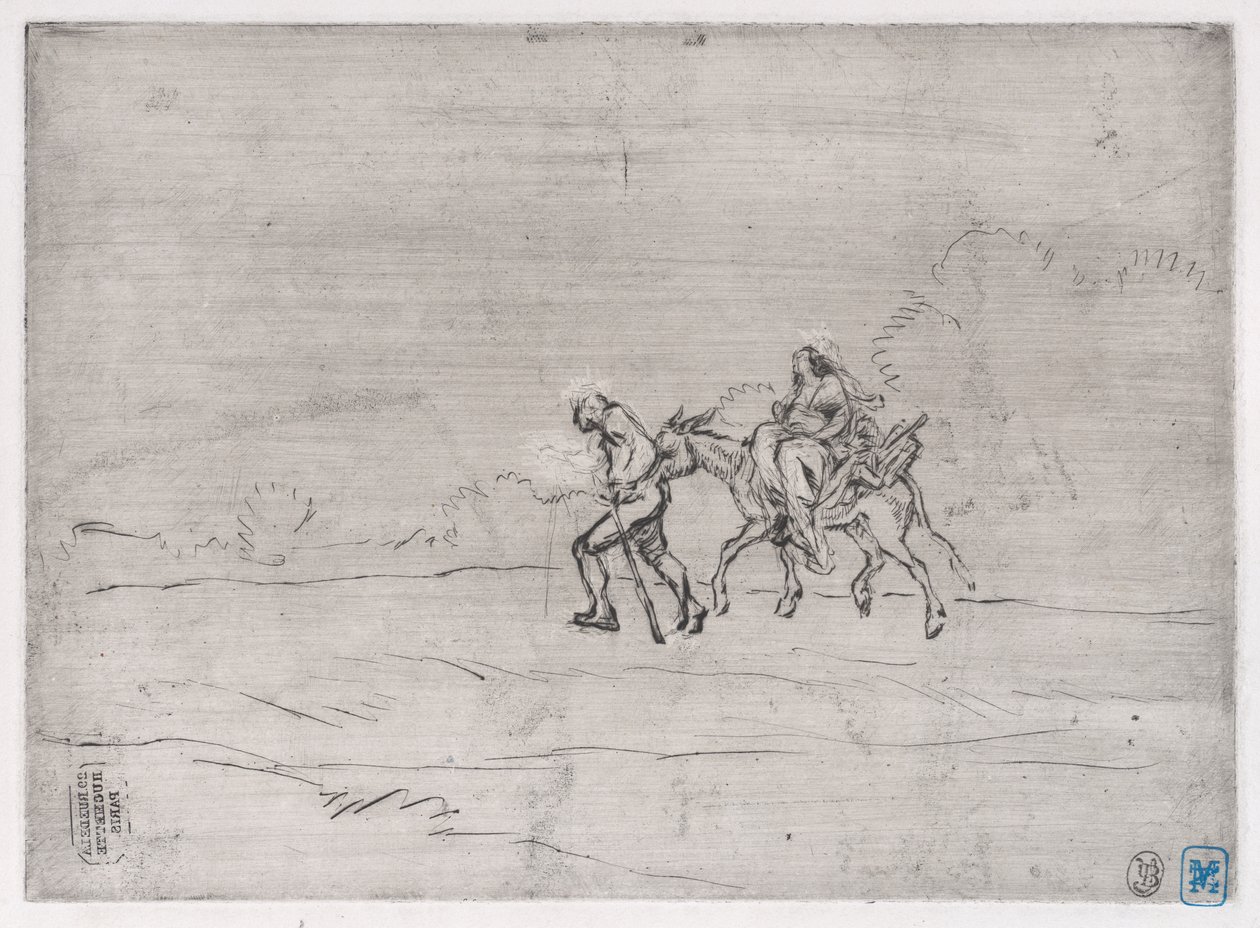 Fuga in Egitto, 1848 da Charles Emile Jacque