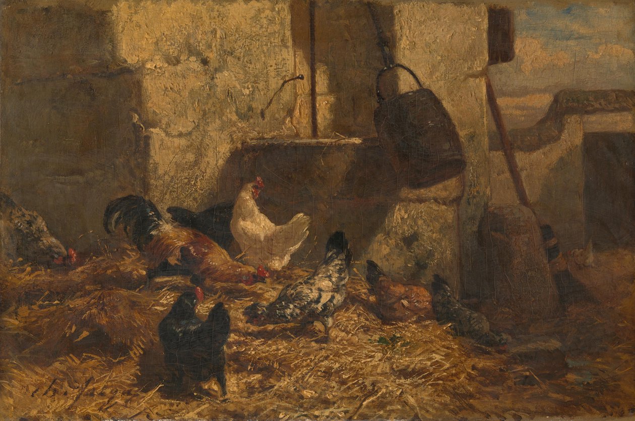 Galline da Charles Emile Jacque