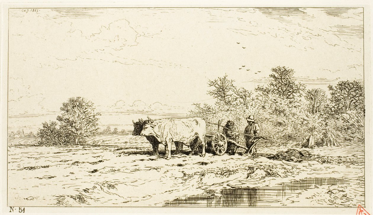 Paesaggio con lavoratori agricoli da Charles Emile Jacque