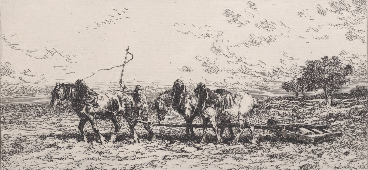 Le Rouleau, 1868 da Charles Emile Jacque