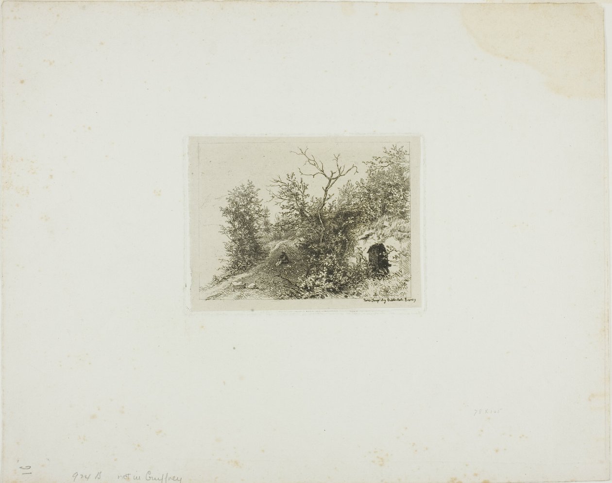 Uomo seduto su una collina da Charles Emile Jacque