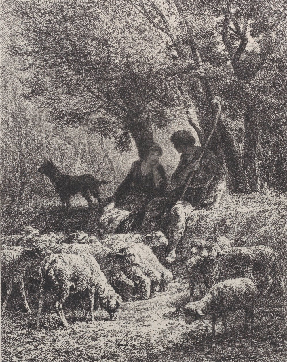 Scena pastorale, 1864 da Charles Emile Jacque