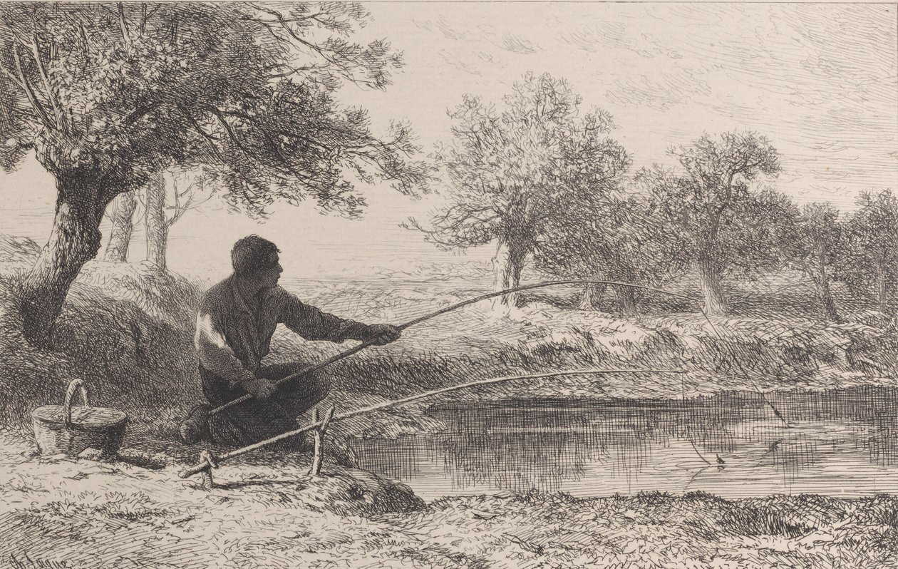 Pêche au Vif da Charles Emile Jacque