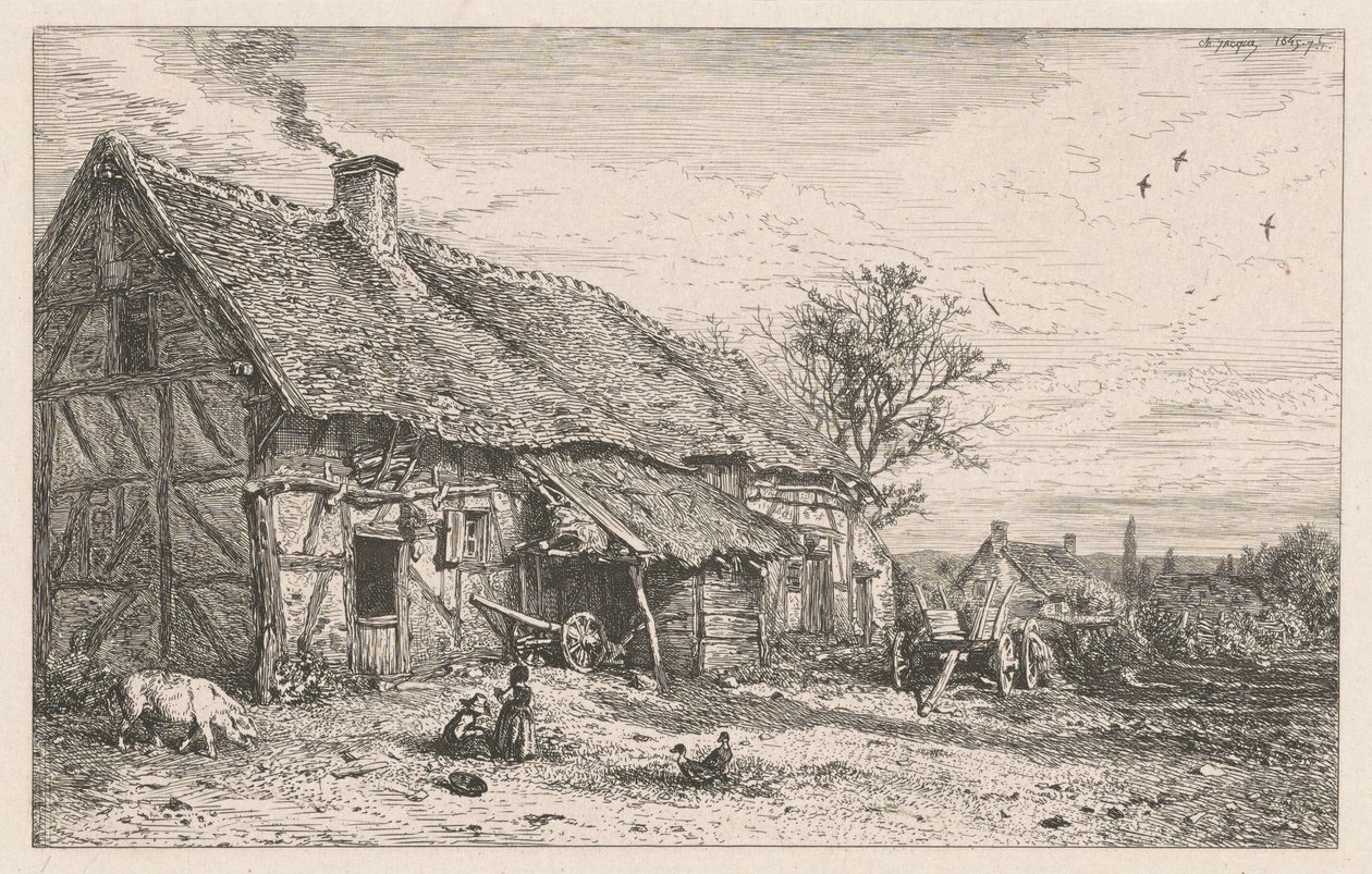 Casa contadina da Charles Emile Jacque