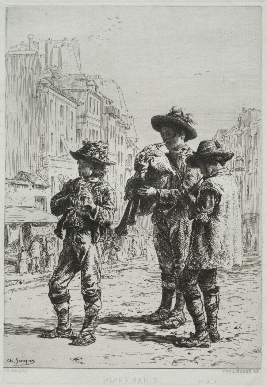 Pifferari da Charles Emile Jacque