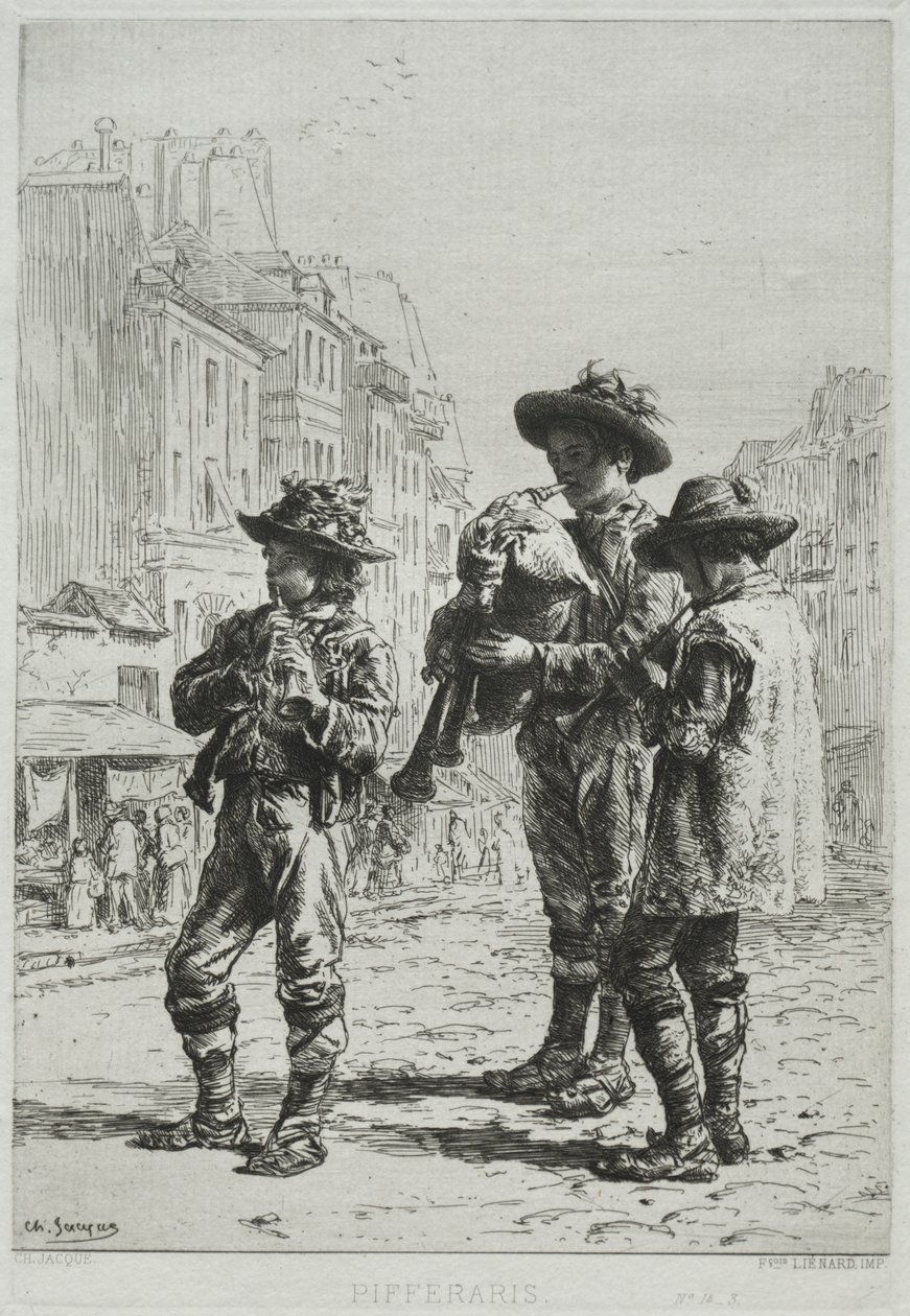 Pifferari da Charles Emile Jacque