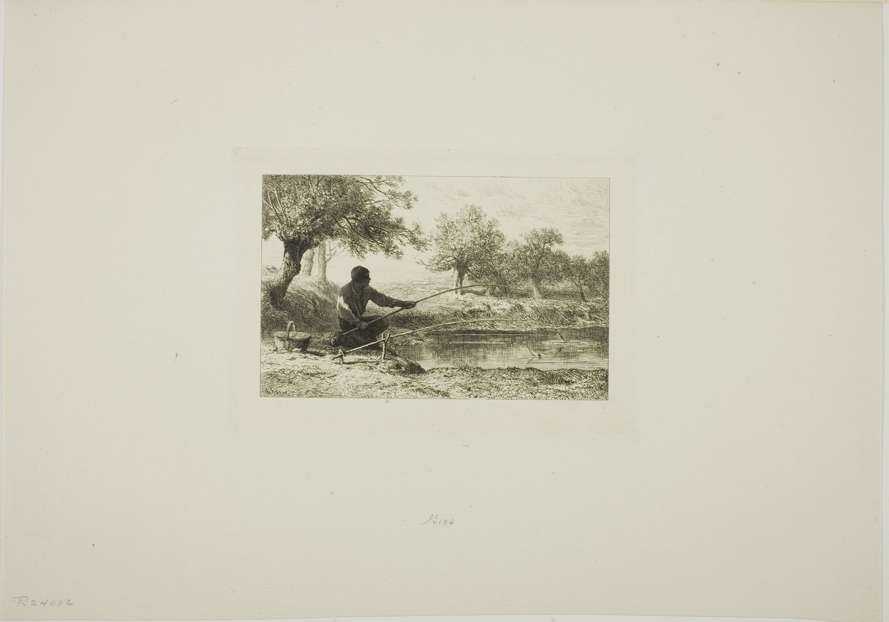 Pesca con la canna da Charles Emile Jacque