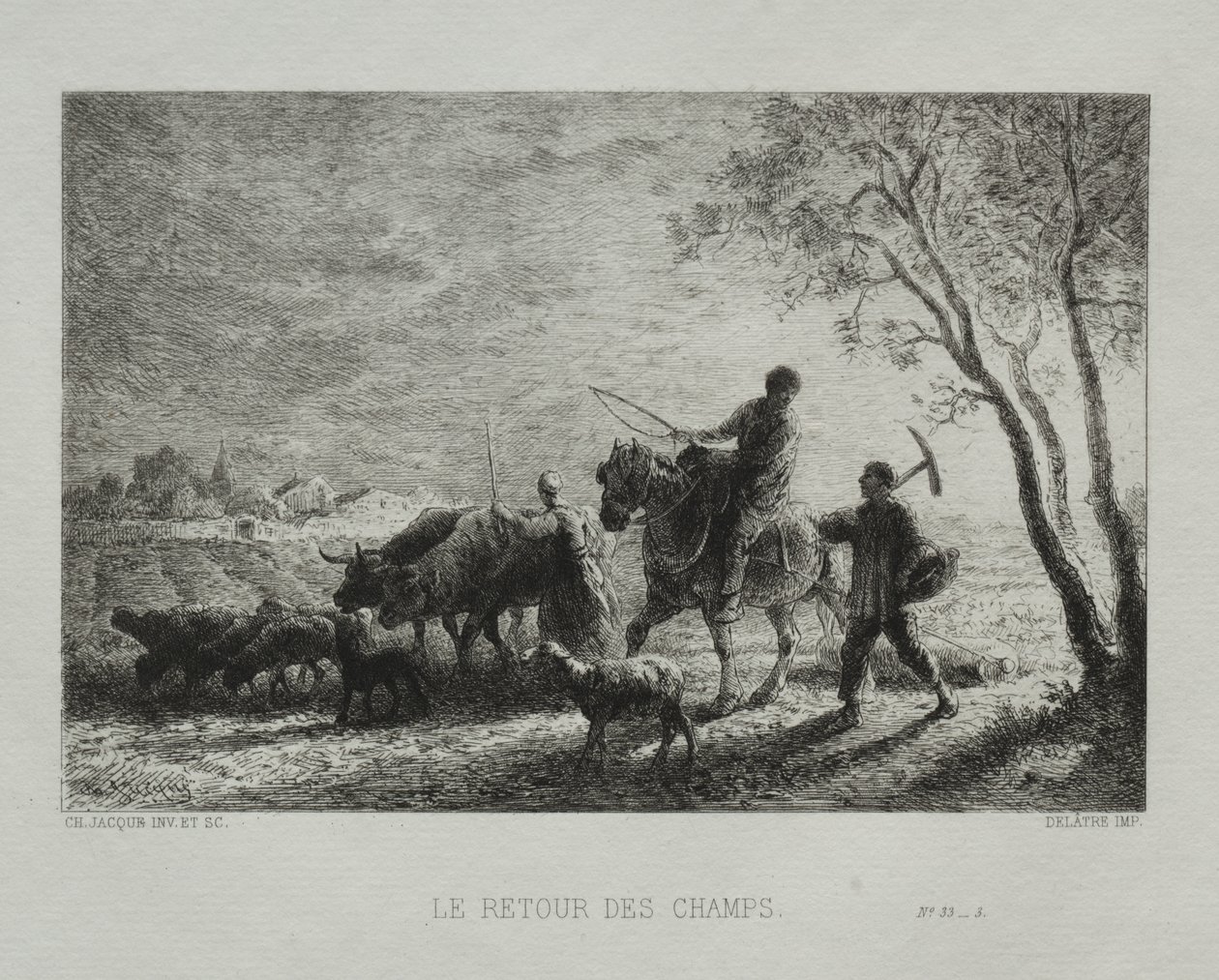 Ritorno dai campi da Charles Emile Jacque