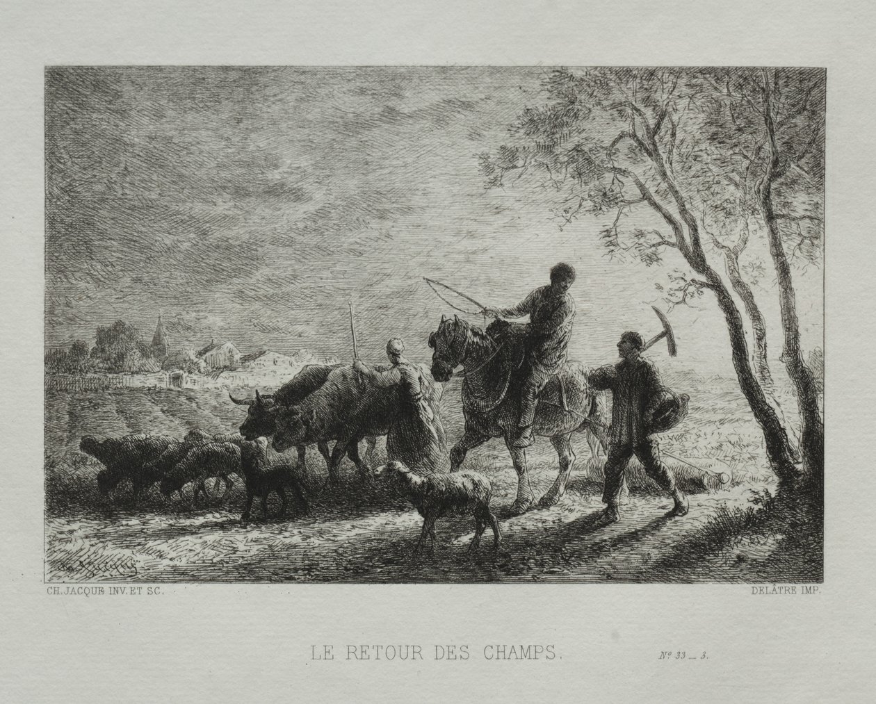 Ritorno dai campi da Charles Emile Jacque