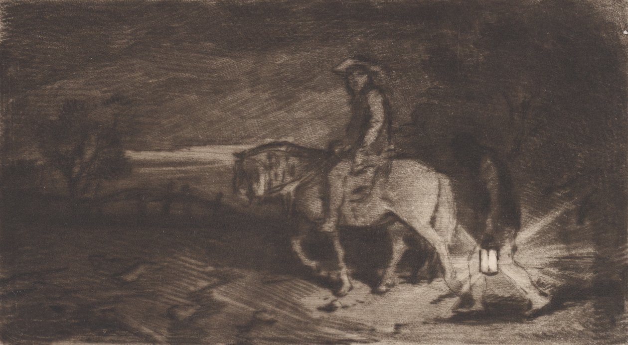 Il cavaliere, 1848 da Charles Emile Jacque