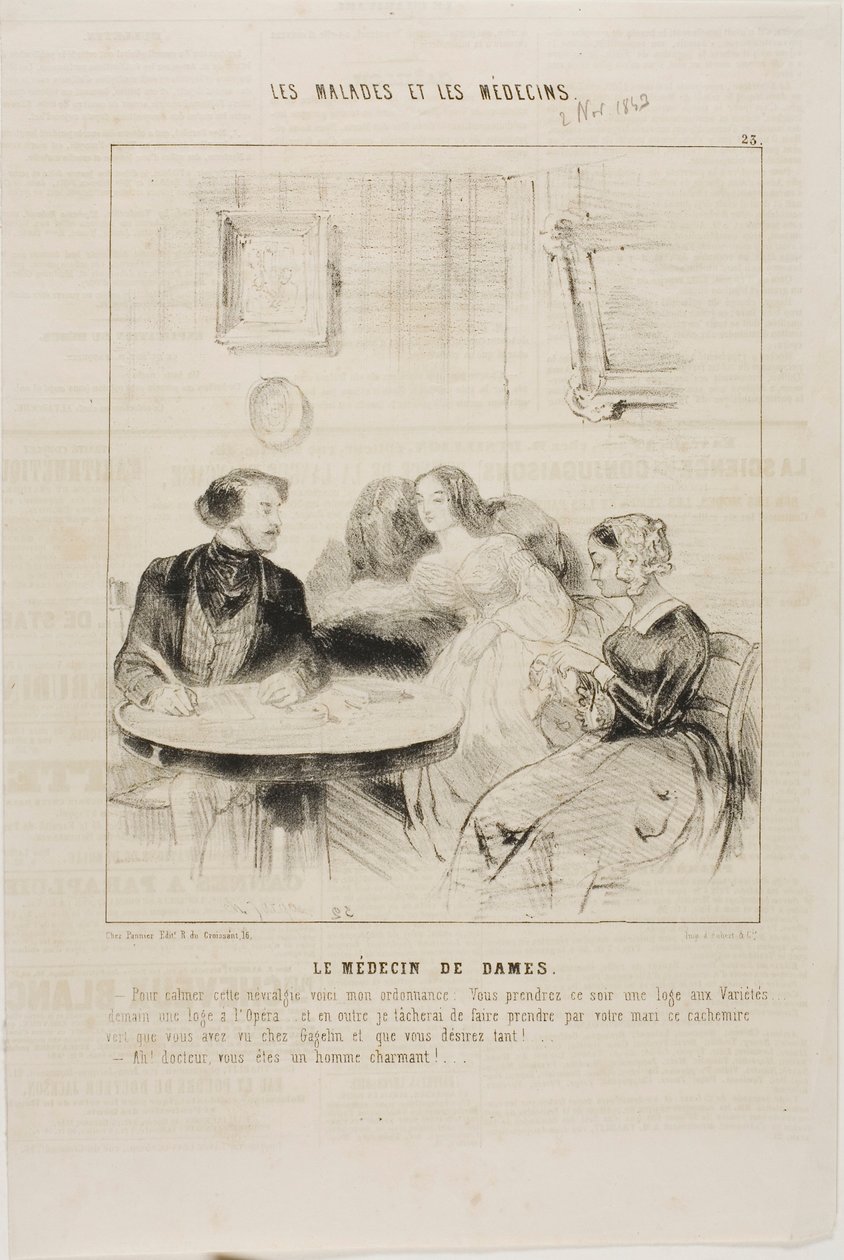 Il medico delle signore (piatto 23) da Charles Emile Jacque