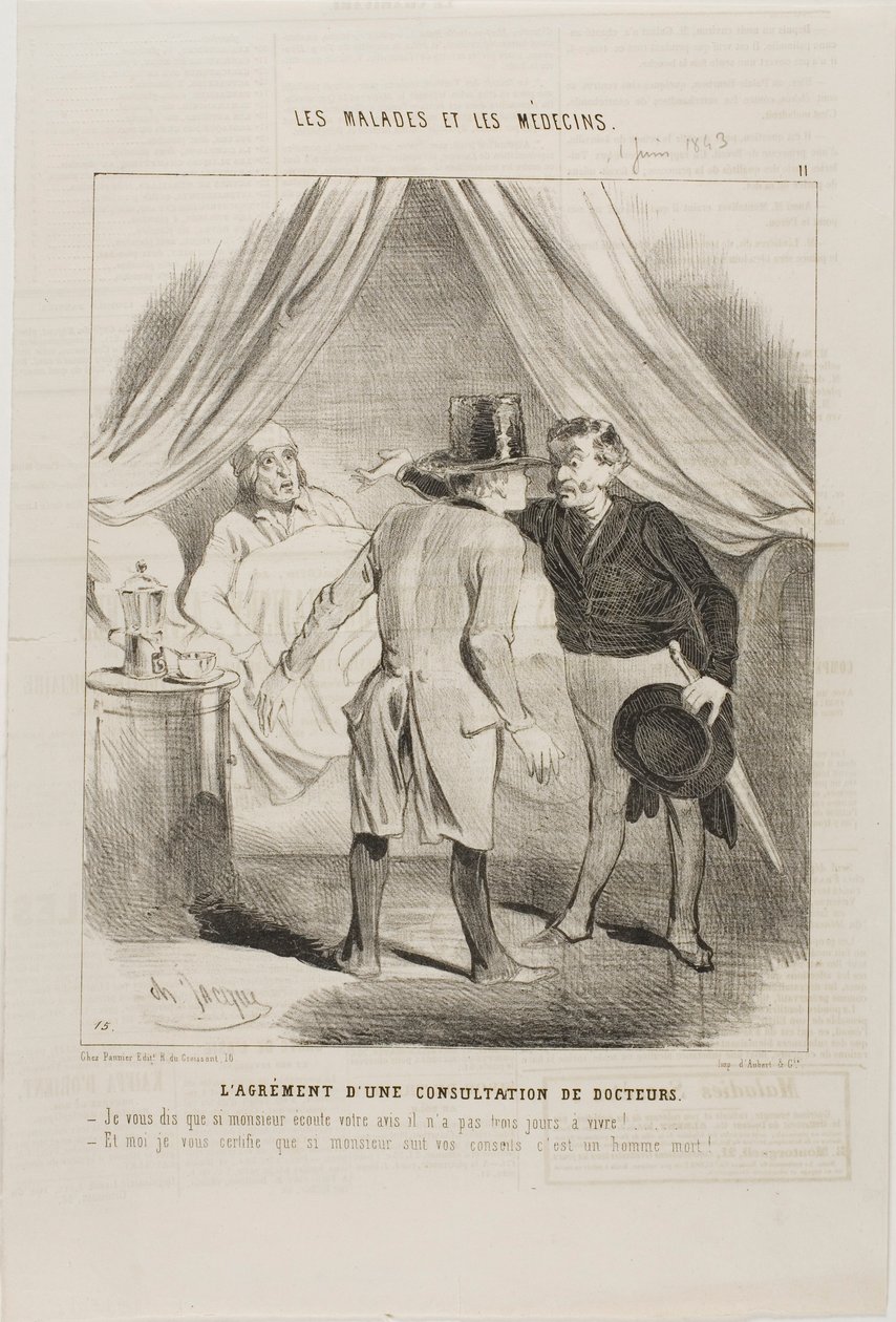 Il piacere di un consulto medico (piatto 11) da Charles Emile Jacque
